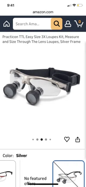 Surgical loupes x3 x420mm ,Dental loupes. For microsurgery.