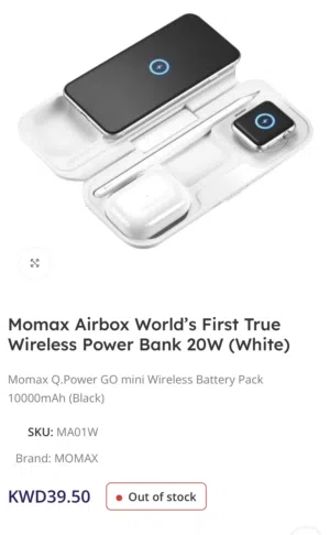 Momax 4 in 1 10,000 Mah Power Bank