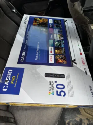 شاشة تلفزيون كاسيو (Casio) الذكية مقاس 50 بوصة تعمل بنظام أندرويد.