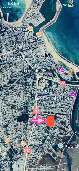 طبرقة أرض صالحة للبناء في مدينة طبرقة قريبة من البحر 500 متر وقريبة من وسط المدينة 300 متر.