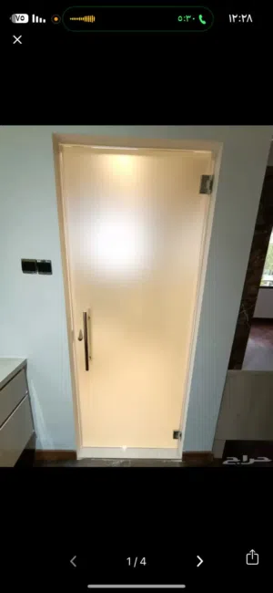 glass door 12 mm steel aluminium