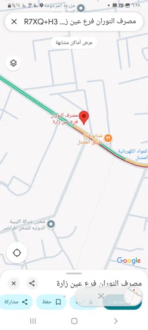 هكتار أو نصفه مسيج للإيجار على قطران فرعي طريق المشتل الشارع المقابل لمصرف النوران عقد طويل الأجل