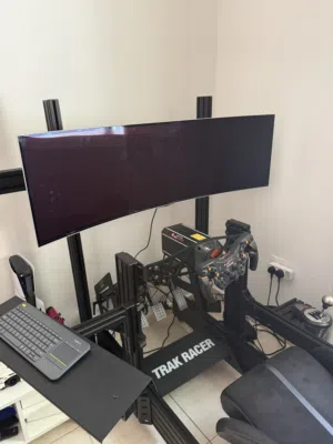 Aluminium rig - asetek wheel base - g9 oled