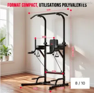 هذا الجهاز هو محطة تمارين القوى المتكاملة (Power Tower Dip Station)، HomeFitnessCode