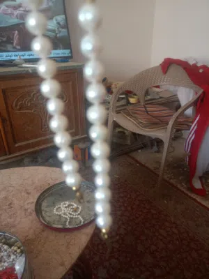 لالى عقد فضه حبات كبيره 50 سم