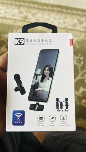 K9 wireless microphone ! two ميكروفون لاسلكي K9! اثنان microphone and one receiver
