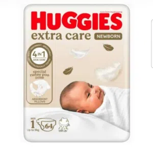 Huggies Extra Care Newborn Size 1 Up to 5 Kg 64 Diapers