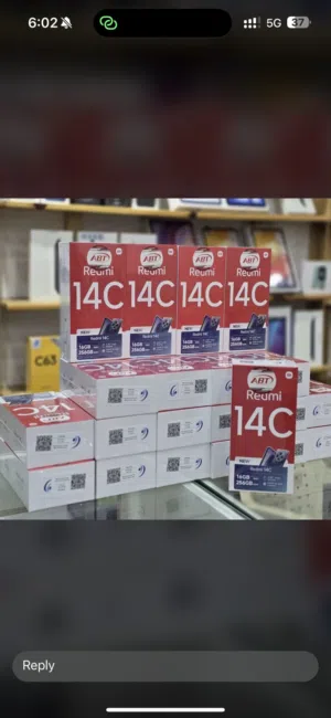 ريدمي 14C , ذاكرة 256GB رام 8+8 16 رام جديد ضمان سنة