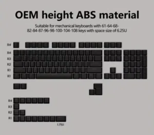 Unused Black Keyboard Keycaps Keys
