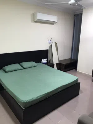 One room with single bed and one master room