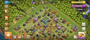 حساب كلاش اوف كلانس clash of clans قابل للتفاوض بل اضافه الى الموارد العاليه كا الجواهر قرابه 850
