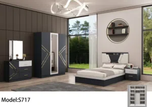 طقم غرفة نوم مفرد جديد مع مرتبة بسمك 10 سم New Single Bed Room Set with mattress 10cm