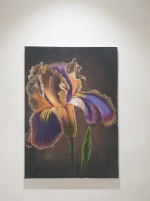 Midnight Iris painting 50cm x 70cm (original)  acrylic on canvas  SanoyaArtz