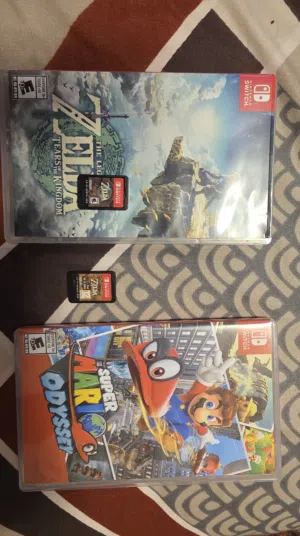 bundle: zelda breath of the wild, tears of the kingdom  , super mario odyssey