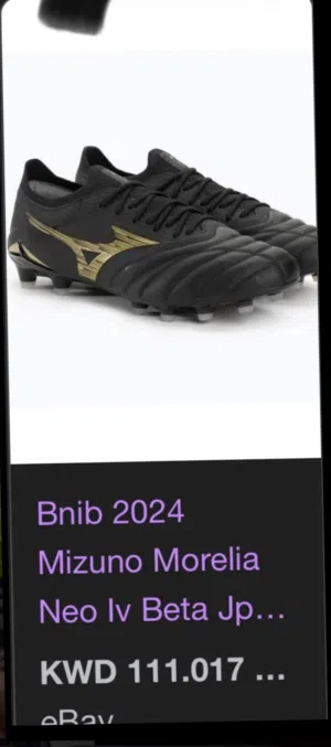 Mizuno Morelia Neo 4 GOLD& BLACK size 45