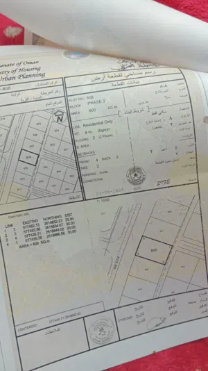 ارض للبيع العقدة الثالثة  بركاء