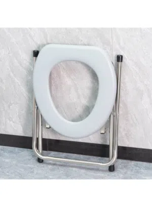 كرسي مرحاض قابل للطي، ستانلس ستيل  لكبار السن والاشخاص ذوي الاعاقة . نخب اول