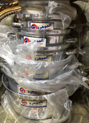 طقم حلل الومنيوم الجوهرة 7 حلل مقاسات من 1،5 لتر حتى 7 لتر جديد بدون كرتونة لسه المقابض ماتركبتش