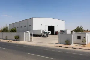 موقع كامل 3 هناقز ومبنى اداري للايجار