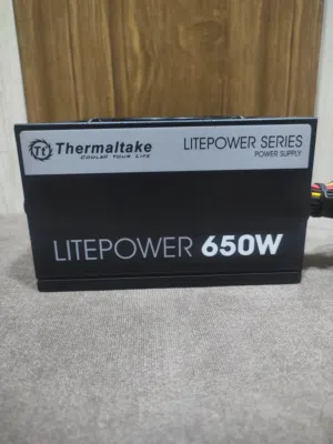 للبيع باور سبلاي Thermaltake مستعمل نظيف جداً  ممتازة وشغال 100% بدون أي مشاكل أو صوت.  650W