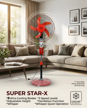 انسى "الحماء" وودع الصيف مع وحش التبريد المروحة العملاقة star x نظامين 220v و 12v حجم 16 هنش و 15w