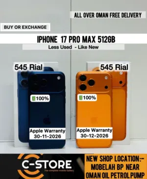 iPhone 17 pro max -512 GB - Good phones - Box piece - 100% Battery & warranty too