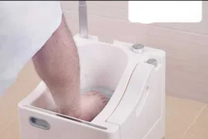 جهاز الوضو المحمول غسل الايدي والارجل لكبار السن جهاز متنقل شحن يو اس بي خزان ماء علوي وخزان ماء سفل