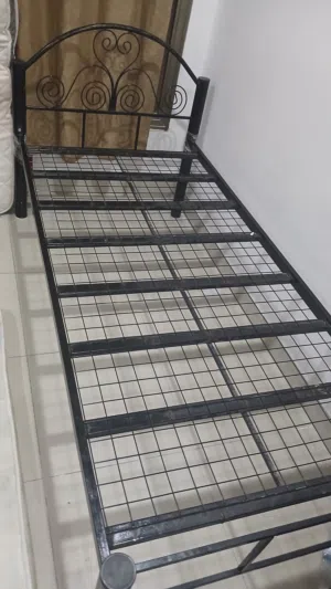 metal bed frame with mattress