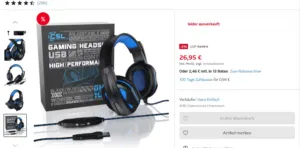كزيوني سماعات العاب أصلية Gaming-Headset GHS100 Premium USB Gaming
