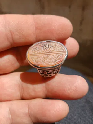 خاتم فضة صياغة يدويه قديمة
