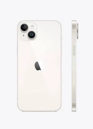 iphone 14 لون ابيض تيتانيوم ذاكره 128 و بطارية (91)
