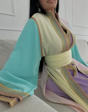 قفطان مغربي فاخر وأنيق – Luxury Moroccan caftan, elegant and perfect for special occasions