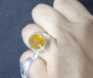 ياقوت افريقي اصفر فضة عراقي