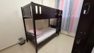 Two bunk beds (4 mattresses),