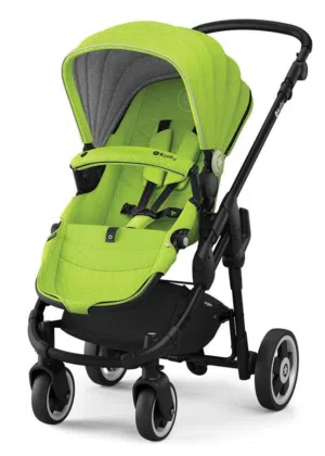 عربة أطفال نوع evoglide 1 lime green مع كرسي للسيارة متنقل