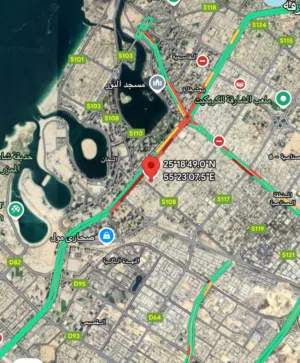 للبيع ارض تجاريه في الدراري التجاريه 66،688قدم تصريح ارض وسبعه وثلاثه ومواقف