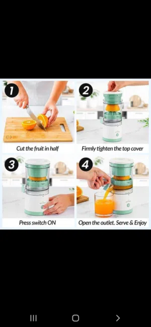 Citrus. Juicer عصارة فواكه كهربائية لاسلكية محمولة  متعددة الوظائف   سهلة الاستخدام من ممي