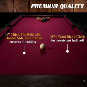 طاولة بلياردو 8 قدم مستوردة حجم ( 240 _ 132) متانه وجودة عالية بالصناعه