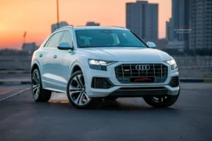 Audi Q8 2019 White  V6 Turbo 55TFSi  Single Owner  Full Insurance  Bahrain Spec  BD 15,800 Neg.