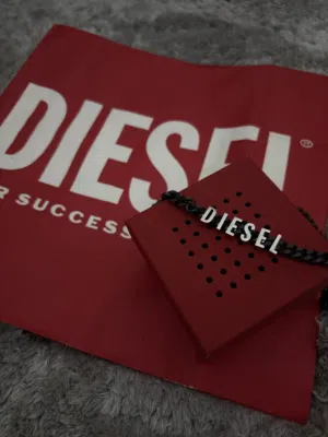 سلسلة ديزل أصلية ستيل أسود بالشعار - DIESEL Black Steel Necklace DX1487060