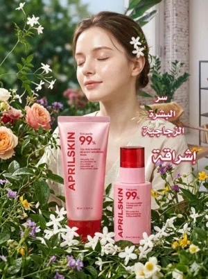 عرض العناية والتفتيح المتكامل من براندAPRILSKIN     ماركة كورية معروفة بتركيباتها الفعالة