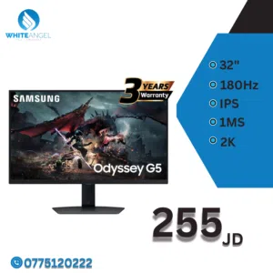Samsung Odyssey G5 – شاشة 32" QHD بمعدل تحديث 180Hz