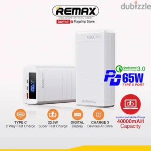 [Remix Energy] RPP-310 Dinba Series 40000mAh 65W + 22.5W Large Capacit[Remix Energy]