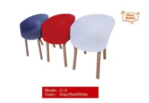 Dining Room Chairs Modern Indoor-Outdoor Plastic Open Back Stackable Dining Side Chair Restauran