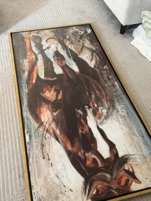 Wall horse painting, 180 H x 90 W