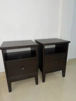 طاولات جانبية خشبية للسرير بالون البني من أيكيا - IKEA Wooden Brown Bedside Table