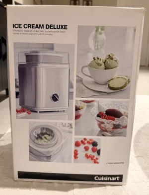 العنوان : لقطة ماكينة آيس كريم  (Cuisinart) 2 لتر شبه جديدة وكالة