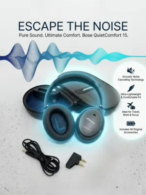 سماعة Bose QC15 الأصلية - نظافة تامة Bose QC15 Headphones - Mint Condition