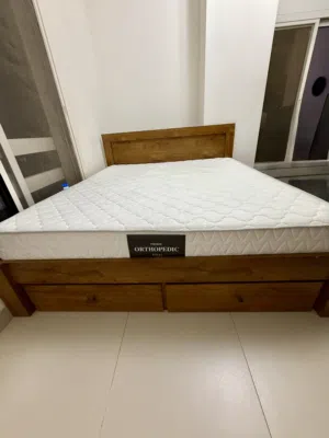 PanHome Bed with Orthopedic Mattress - King Size 200*180
