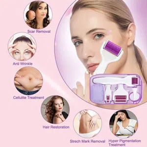 ديرما رولر 6 في 1 ابر تيتانيوم و ديرمابن اصلي للعنايه بالبشره derma roller الاصلي ديرمارولر